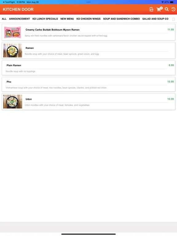 Screenshot di Kitchen Door Deli iPad 