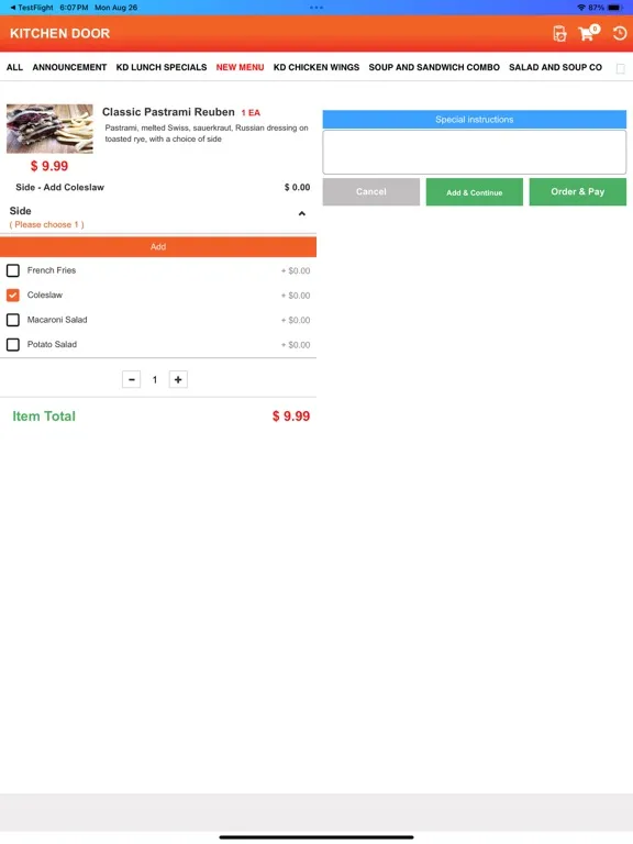 Screenshot di Kitchen Door Deli iPad 