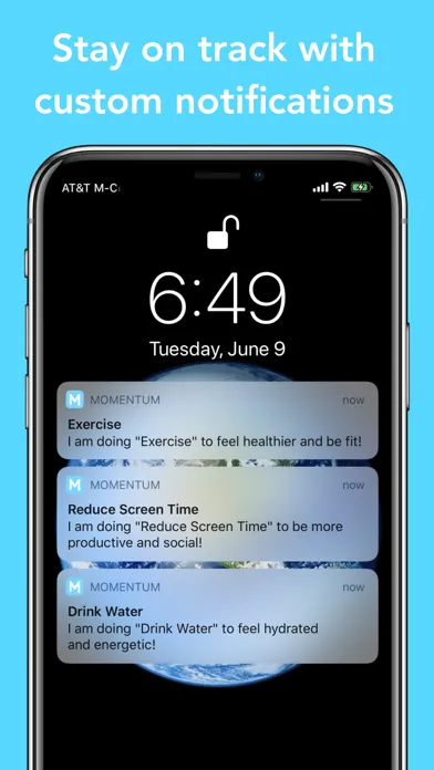 Captures d'écran de Momentum - Habit Reminders