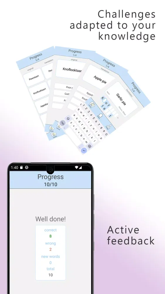 Tangkapan layar Language Flashcards - Kortz