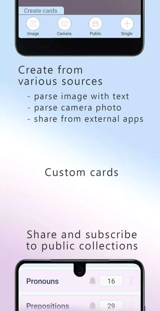 Tangkapan layar Language Flashcards - Kortz