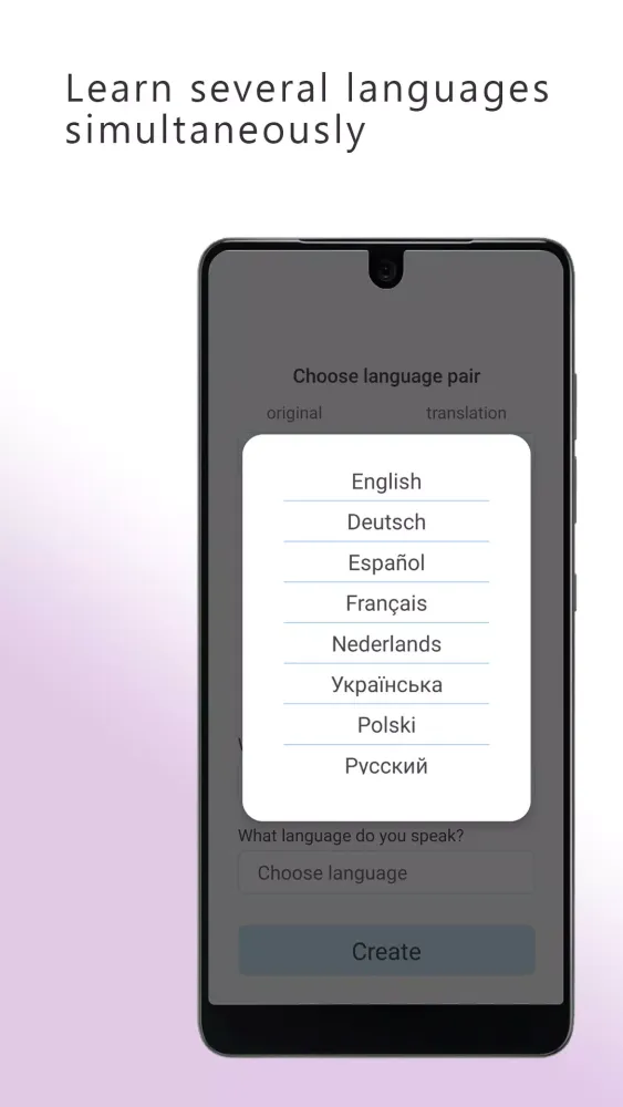 Tangkapan layar Language Flashcards - Kortz