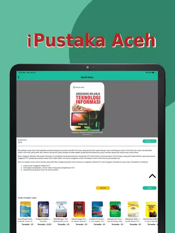 Captures d'écran de iPustaka Aceh iPad 