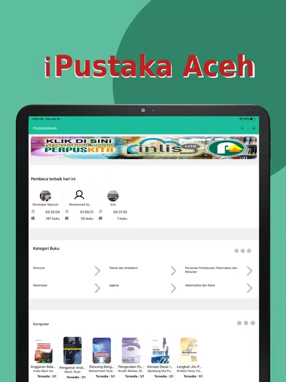 Captures d'écran de iPustaka Aceh iPad 