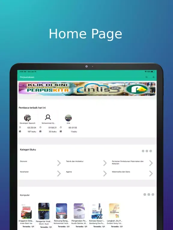 Ebook 1 Unesa Library iPad 应用截图