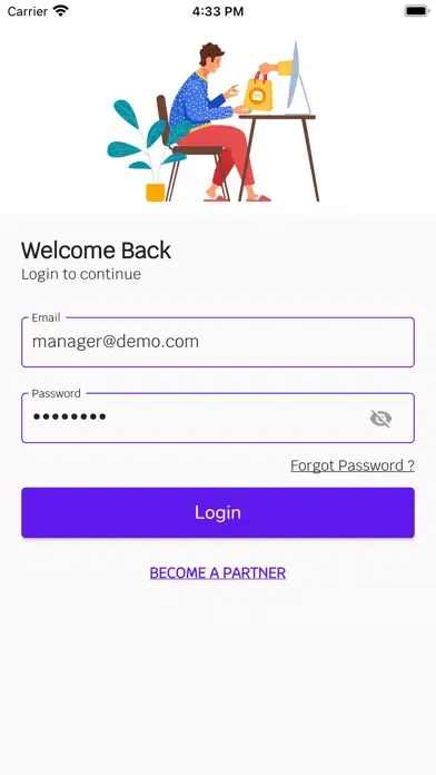 Tangkapan layar Kurierando Vendor