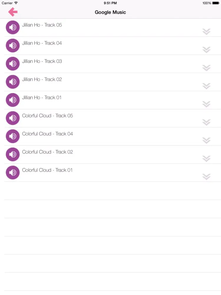 Zrzuty ekranu GTunes - Music Player for Google Drive iPad 