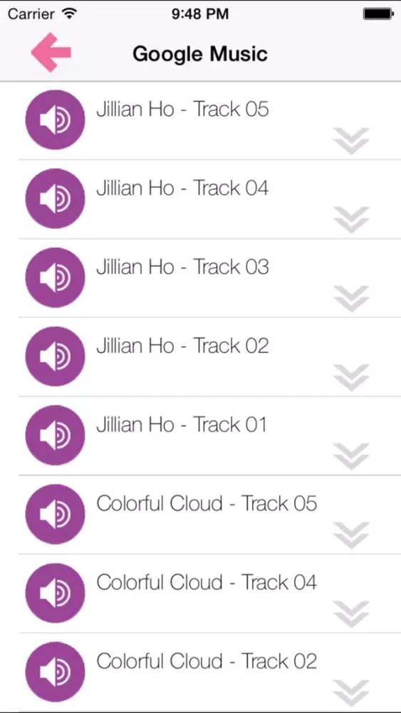 Zrzuty ekranu GTunes - Music Player for Google Drive