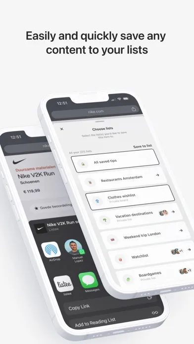 Listee Link & Bookmark Manager स्क्रीनशॉट