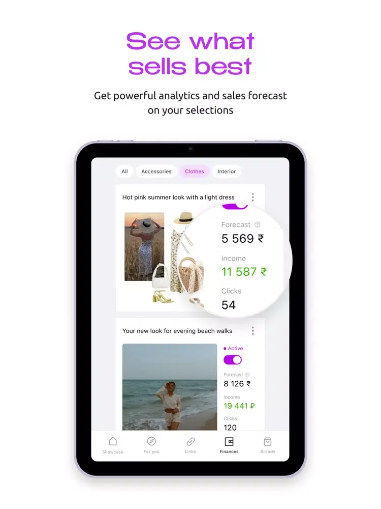 UMA.link for influencers iPad  Screenshots