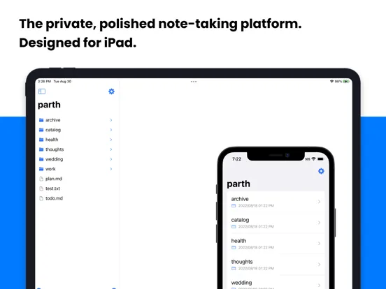 Lockbook iPad Screenshots
