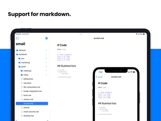Lockbook iPad Screenshots
