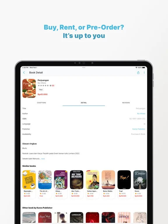 Lontara - Read Books & Novels iPad  Screenshots