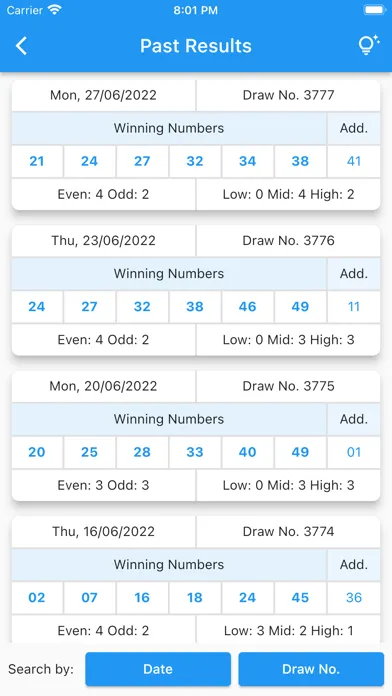 Zrzuty ekranu SG Toto Forecast