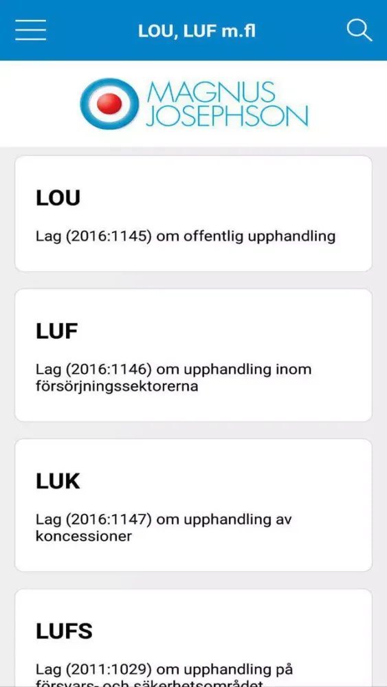 Tangkapan skrin LOU & LUF
