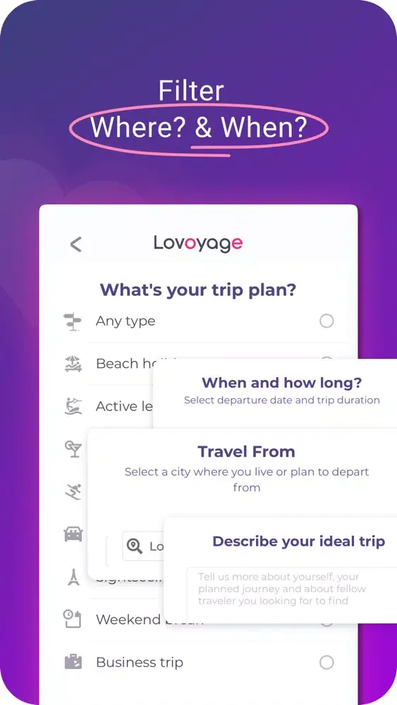 Zrzuty ekranu Lovoyage - Chat, Meet, Travel