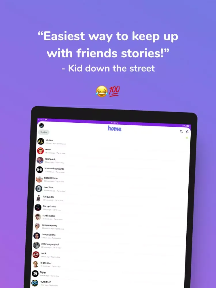 h - Chronological Post & Story iPad  Ekran Görüntüleri