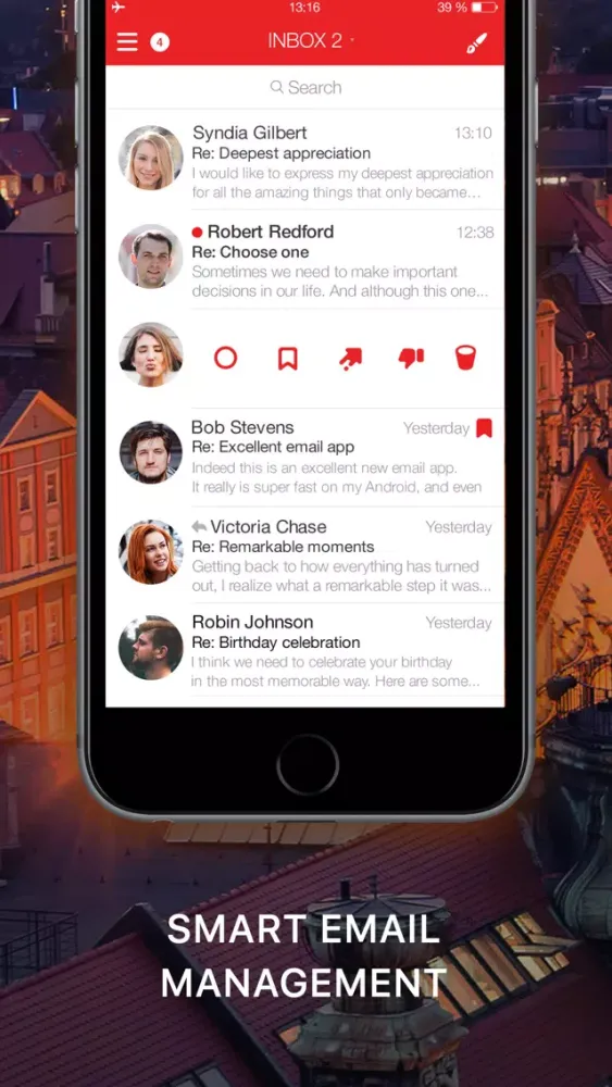Tangkapan skrin Email Client