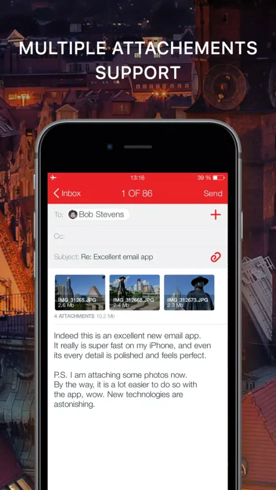 Tangkapan skrin Email Client