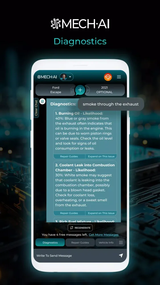 MECH.AI: Diagnostic & Repair سکرین شاٹس