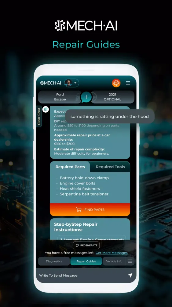 MECH.AI: Diagnostic & Repair سکرین شاٹس