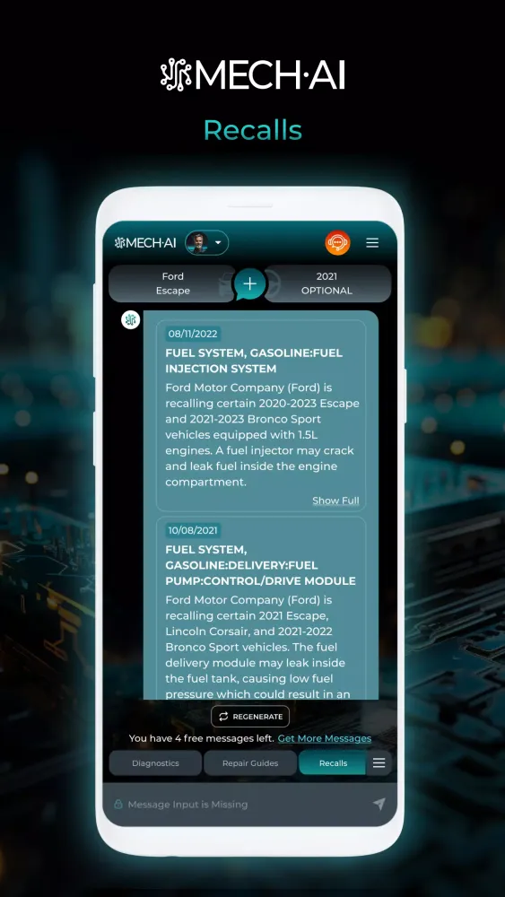 MECH.AI: Diagnostic & Repair سکرین شاٹس