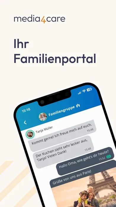 Capturas de tela do Media4Care Familienportal