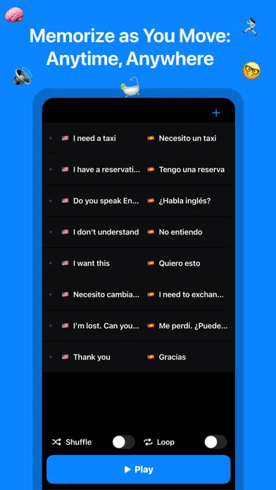 Capturas de pantalla de MemTalk - Audio Flashcards