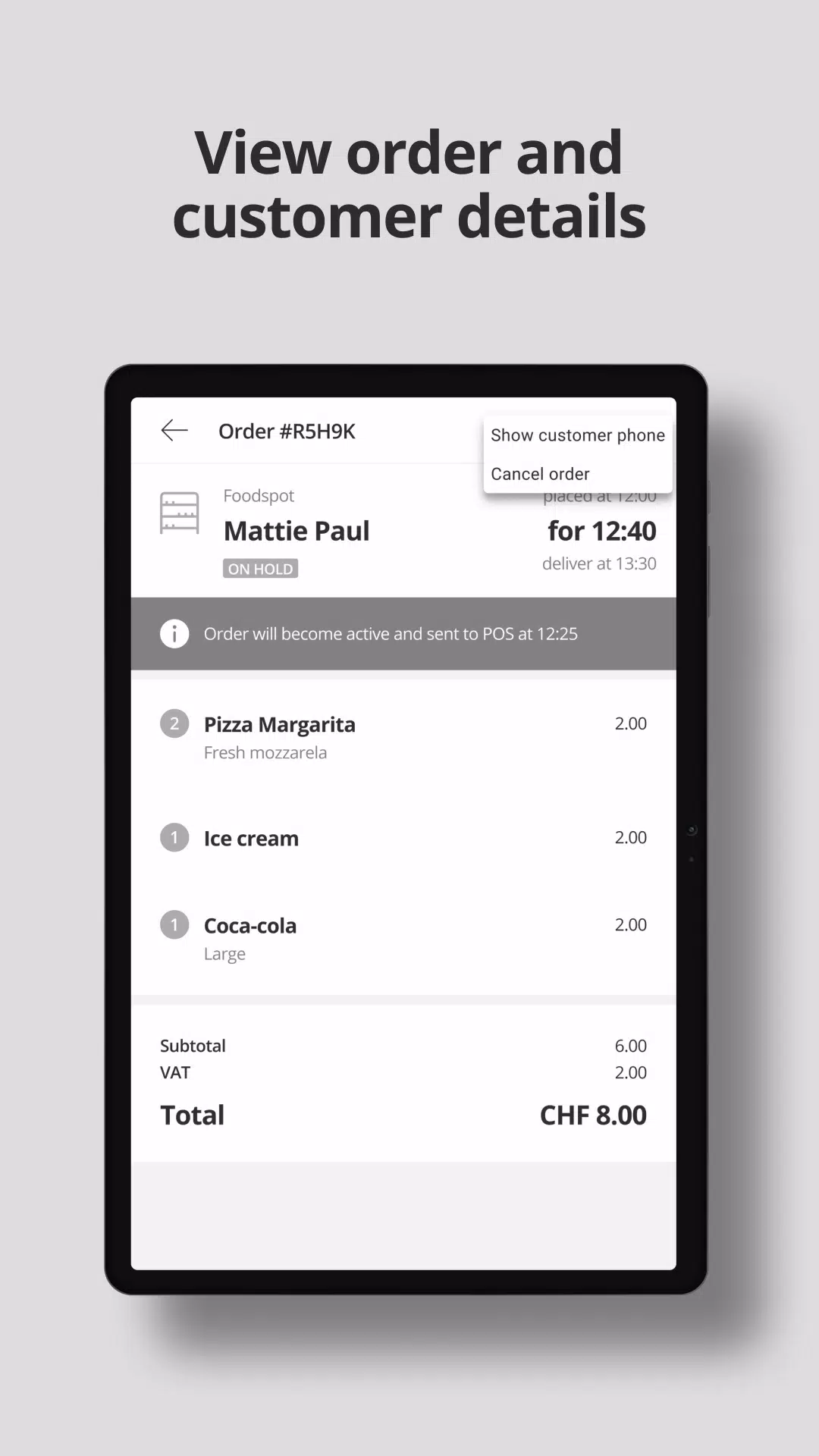 MENU Tablet App Screenshots