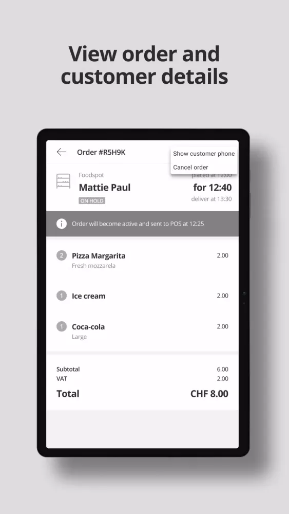 Zrzuty ekranu MENU Tablet App