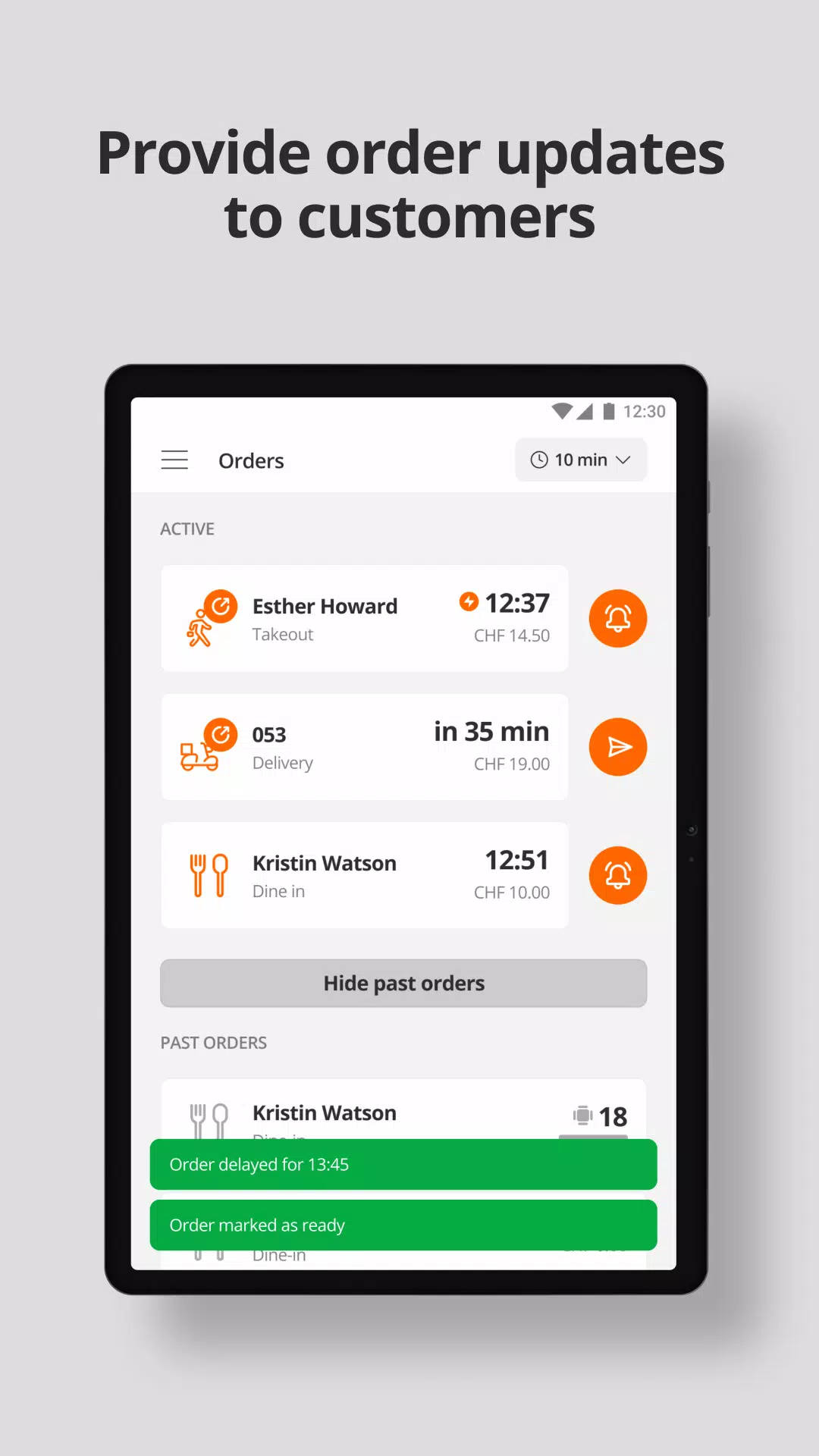 MENU Tablet App Screenshots