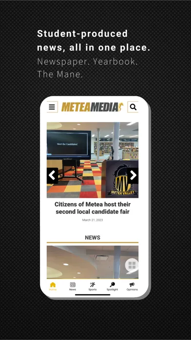 Capturas de tela do Metea Media