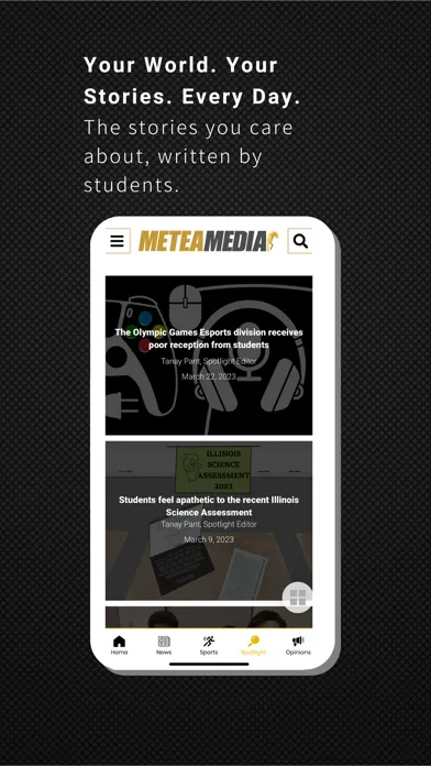 Capturas de tela do Metea Media