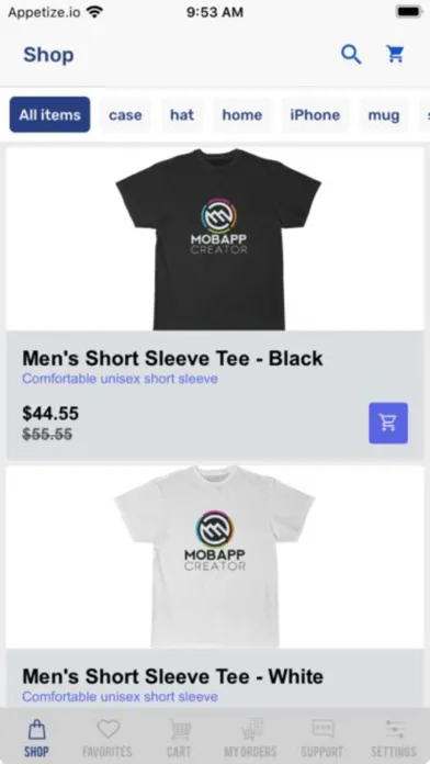 Screenshot di MobApp Shop
