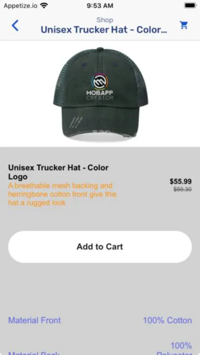 Screenshot di MobApp Shop