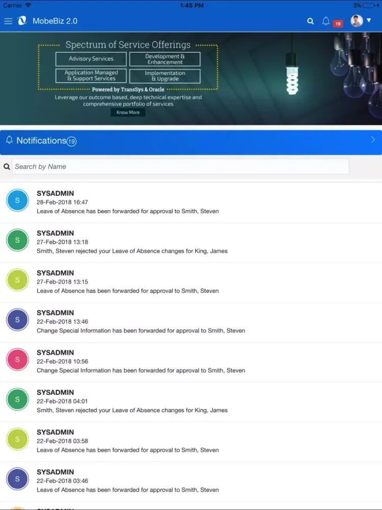 Скриншоты MobeBiz 2.0 iPad 