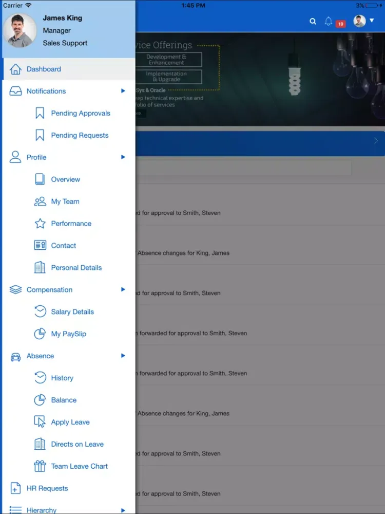 Скриншоты MobeBiz 2.0 iPad 