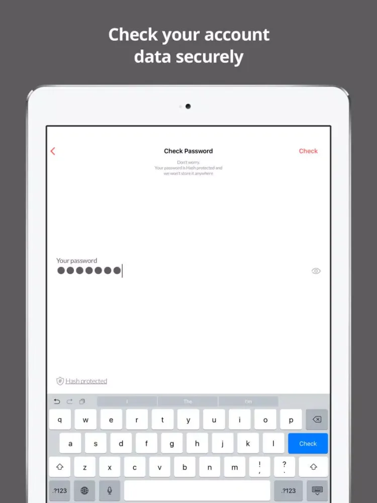 BEEP Account Security Scanner iPad  स्क्रीनशॉट