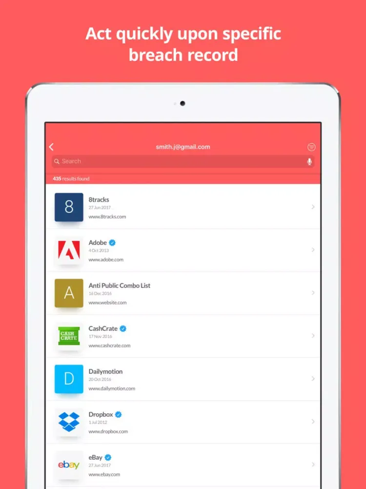 BEEP Account Security Scanner iPad  स्क्रीनशॉट