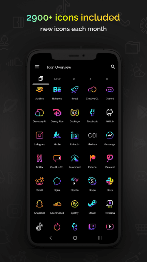 Retro Mode - Icon Pack (Neon)-screenshot-1