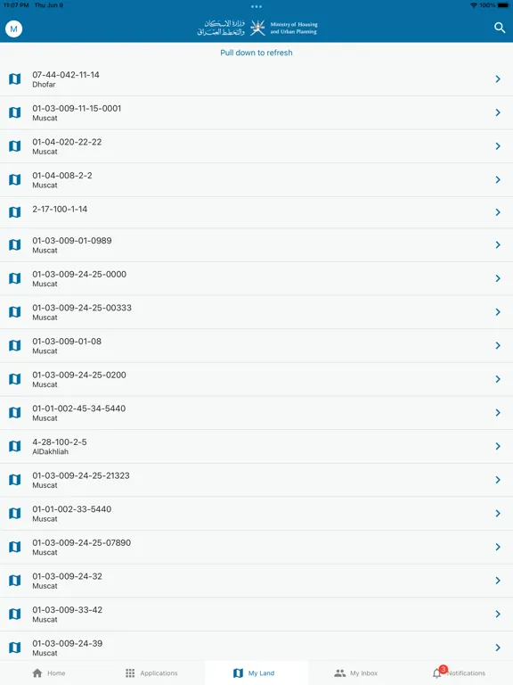 Tangkapan skrin Amlak iPad 