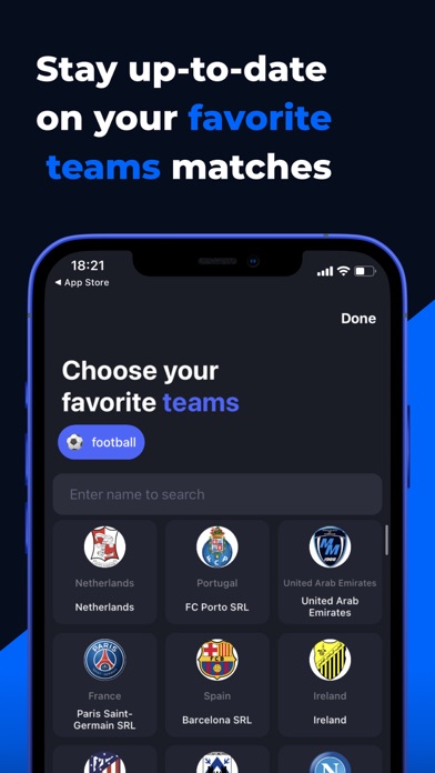 MoreScore Sports Results Screenshots