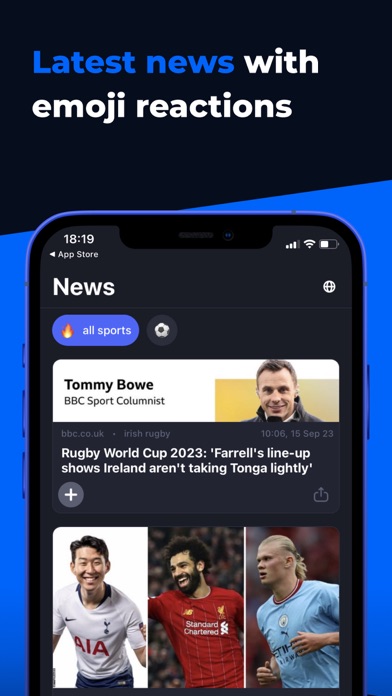 MoreScore Sports Results Screenshots