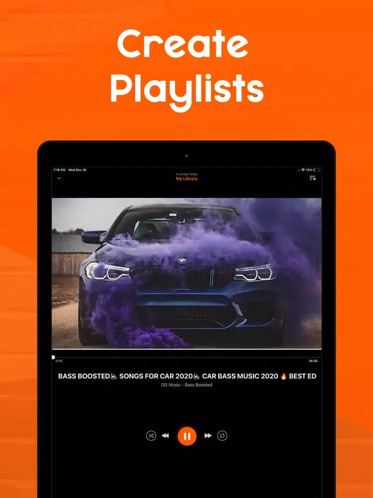 Tangkapan layar Xtreme Music iPad 