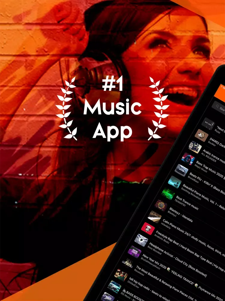Tangkapan layar Xtreme Music iPad 