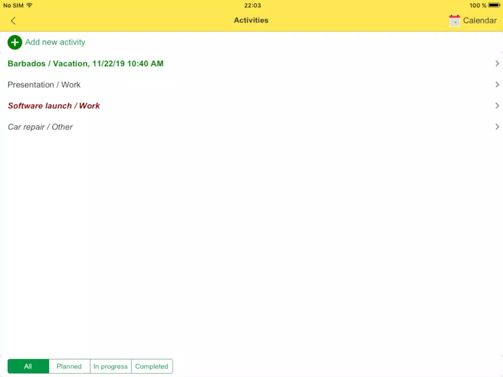 Tangkapan skrin myCRM: Todo & task manager iPad 