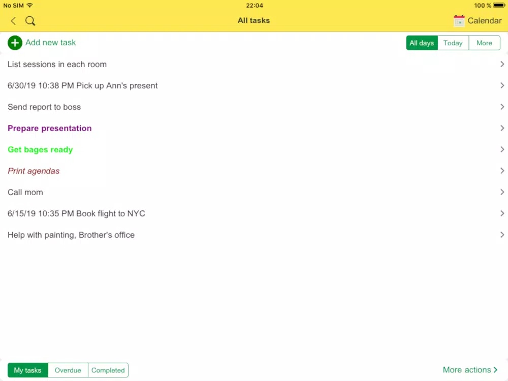 Tangkapan skrin myCRM: Todo & task manager iPad 