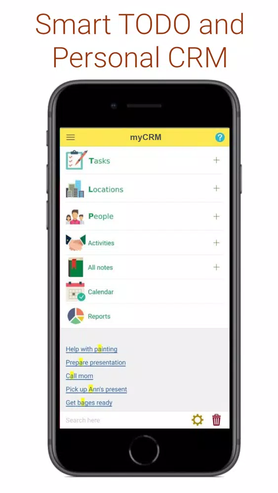 Tangkapan skrin myCRM: Todo & task manager