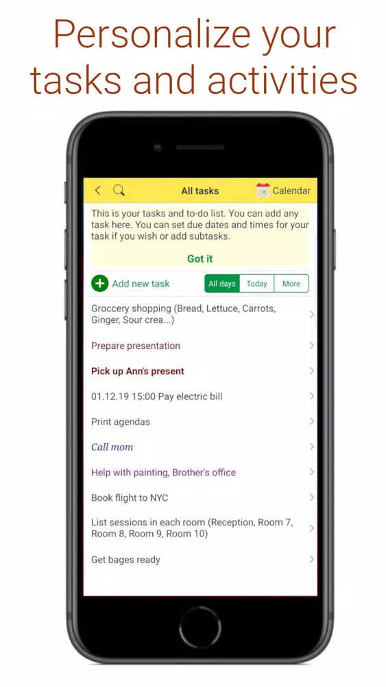 Tangkapan skrin myCRM: Todo & task manager