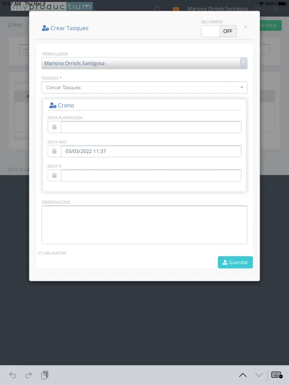 MyProductium Tasks iPad 应用截图